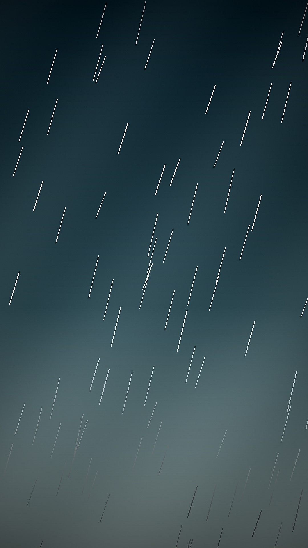 Rain falling beside a window at night